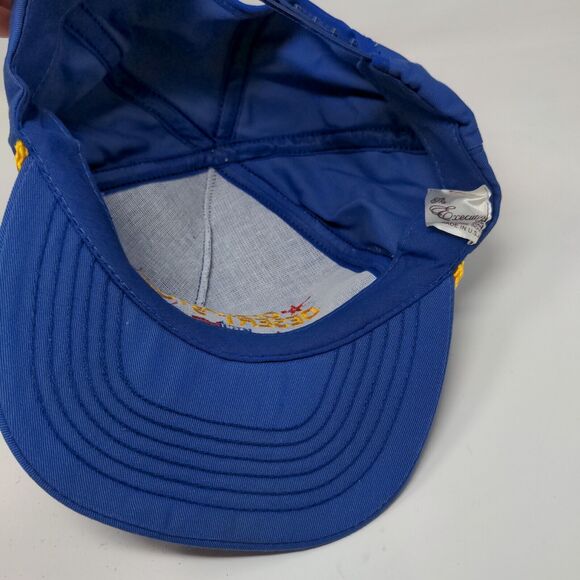 The Executive Line Mens Snapback Trucker Hat Blue Vintage Operation Desert Storm - Picture 9 of 11